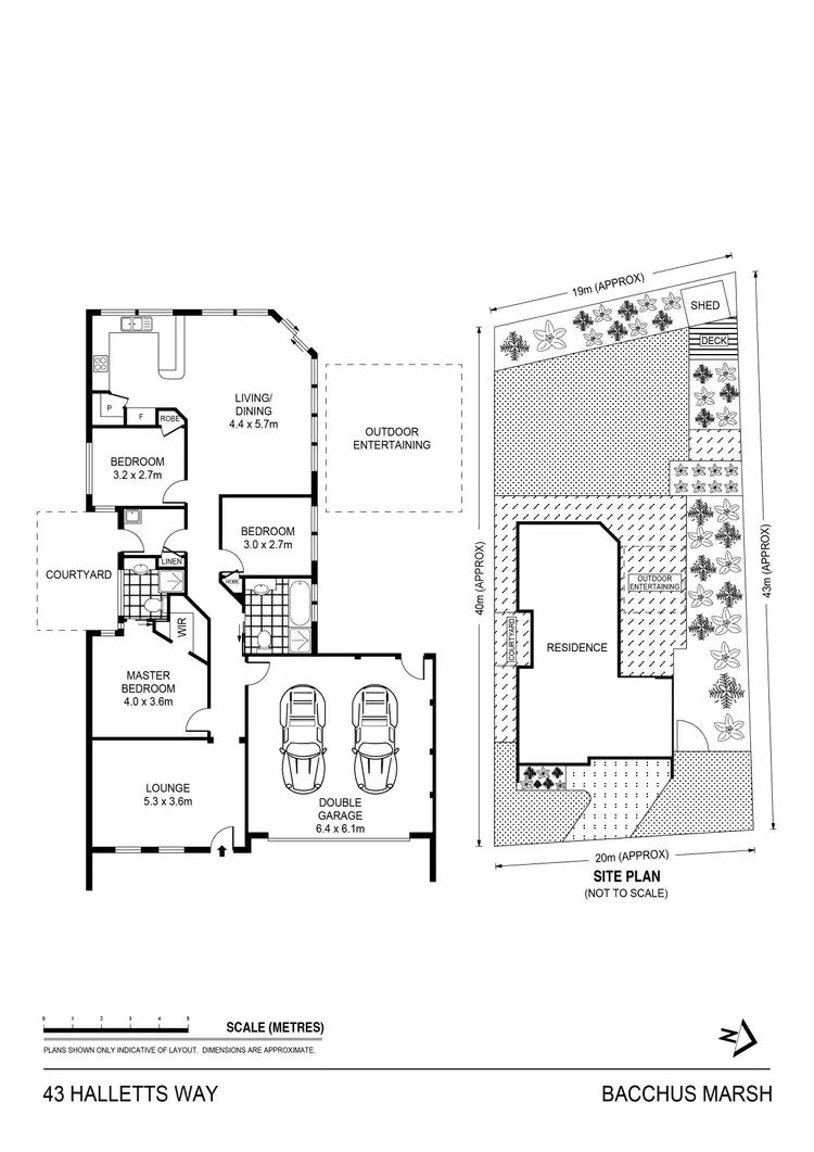 Floorplan of Homely house listing, 43 Halletts Way, Bacchus Marsh VIC 3340