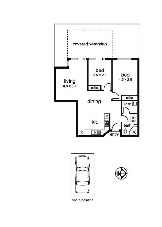 Floorplan of Homely apartment listing, 8/337-341 Sydney Rd, Brunswick VIC 3056