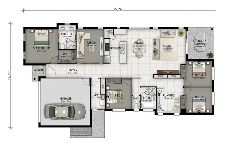 Floorplan of Homely house listing, 13 Sudbury Drive, Pimpama QLD 4209