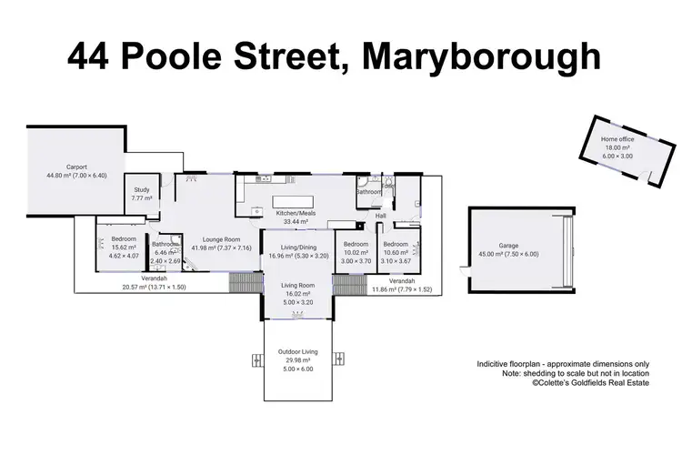 Floorplan of Homely rural property listing, 44 Poole Street, Maryborough VIC 3465