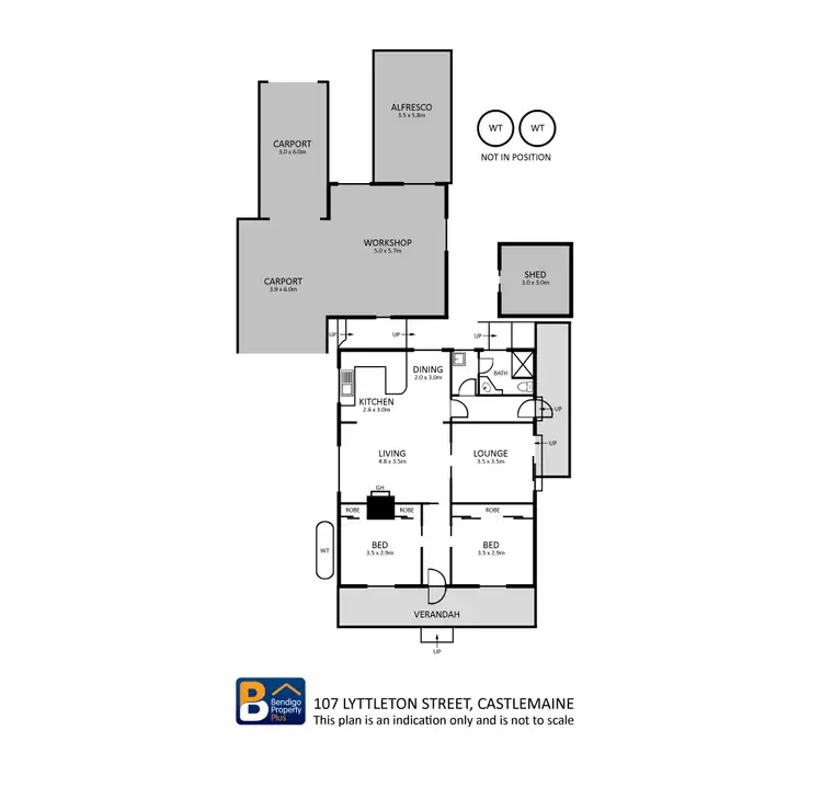 Floorplan of Homely house listing, 107 Lyttleton Street, Castlemaine VIC 3450