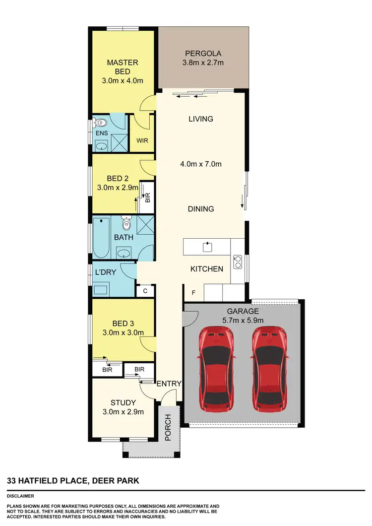 Floorplan of Homely house listing, 33 Hatfield Place, Deer Park VIC 3023