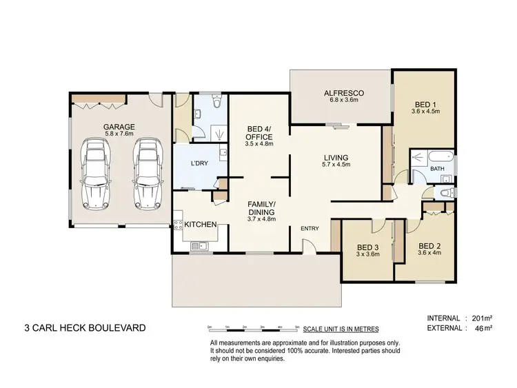 Floorplan of Homely house listing, 3 Carl Heck Boulevard, Windaroo QLD 4207