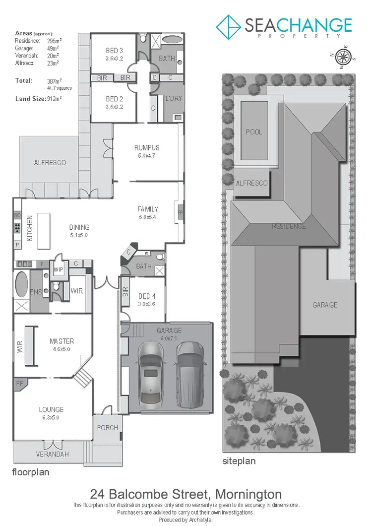 Floorplan of Homely house listing, 24 Balcombe Street, Mornington VIC 3931