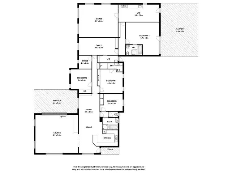 Floorplan of Homely house listing, 695 Worrolong Road, Worrolong SA 5291