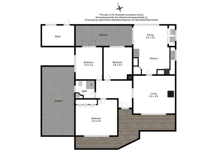 Floorplan of Homely house listing, 51 Malcolm Street, Mansfield VIC 3722