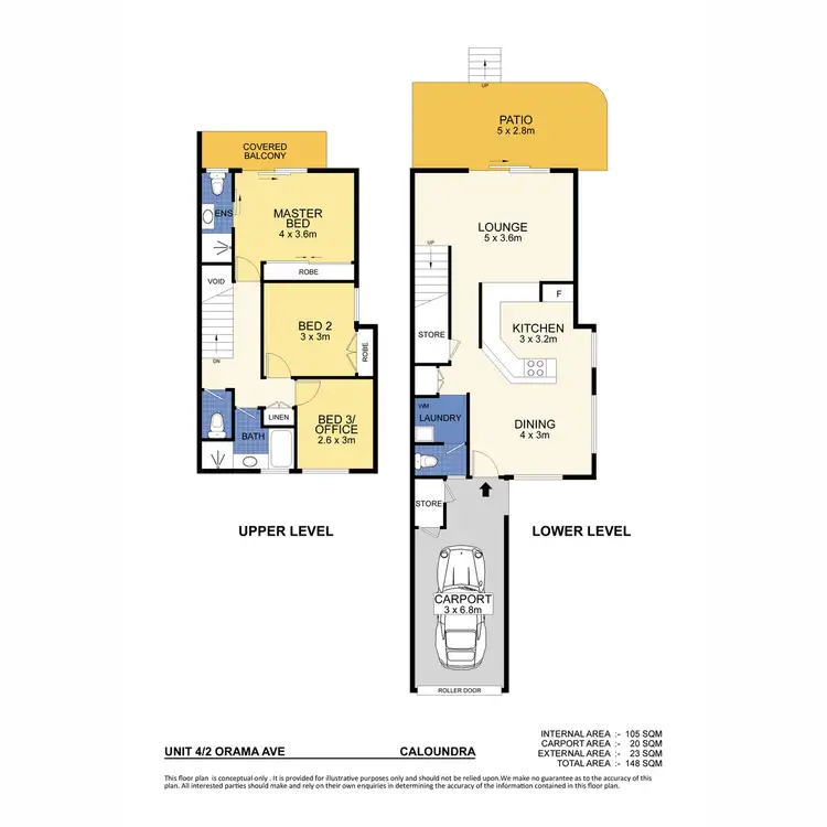 Floorplan of Homely townhouse listing, 4/2 Orama Avenue, Caloundra QLD 4551