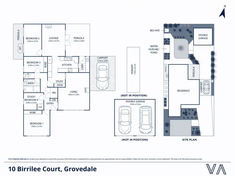 Floorplan of Homely house listing, 10 Birrilee Court, Grovedale VIC 3216