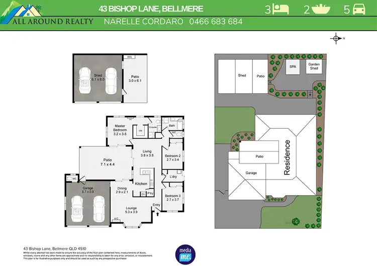 Floorplan of Homely house listing, 43 Bishop Lane, Bellmere QLD 4510