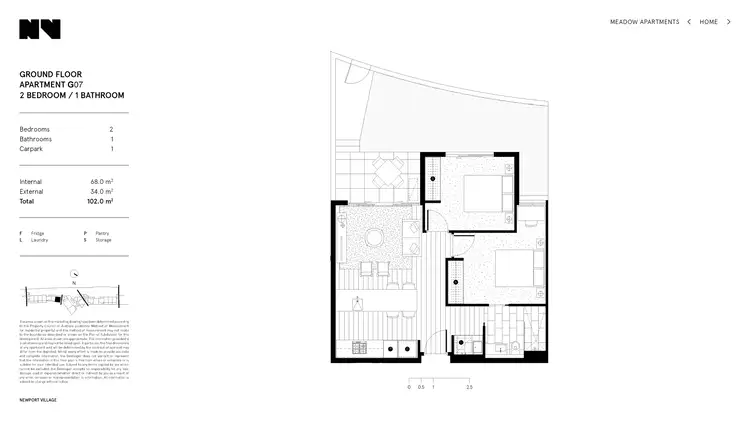 Floorplan of Homely apartment listing, GF/38 Blackshaws Road, South Kingsville VIC 3015