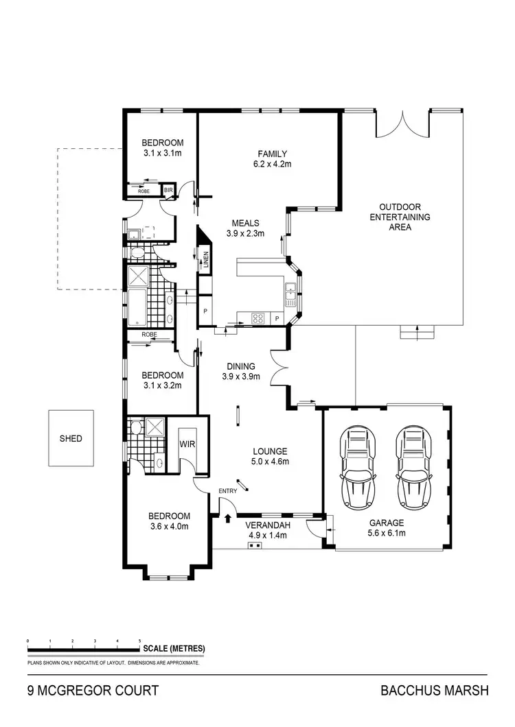 Floorplan of Homely house listing, 9 Mcgregor Court, Bacchus Marsh VIC 3340
