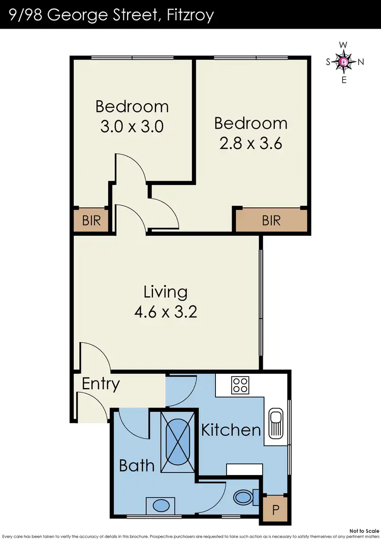 Floorplan of Homely apartment listing, 9/98 George Street, Fitzroy VIC 3065