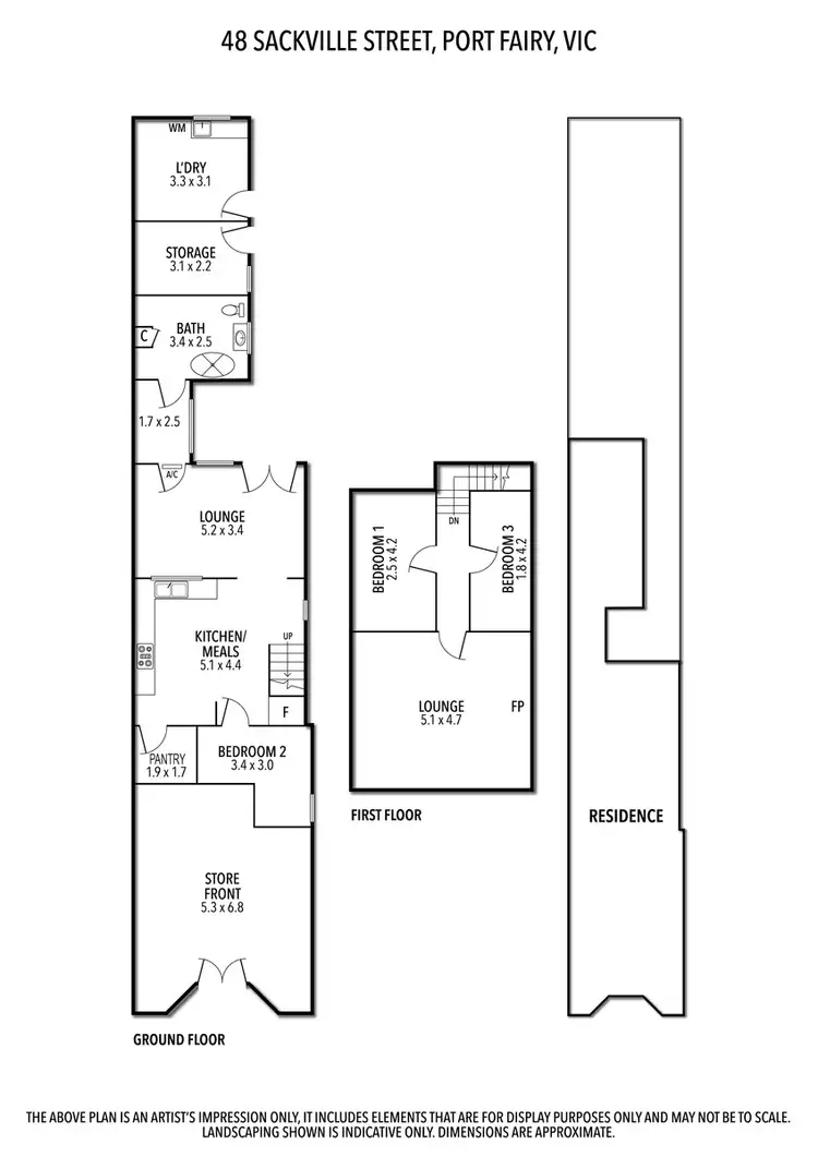 Floorplan of Homely house listing, 48 Sackville Street, Port Fairy VIC 3284