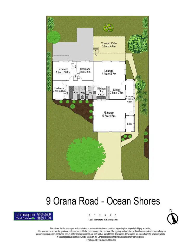 Floorplan of Homely house listing, 9 Orana Road, Ocean Shores NSW 2483