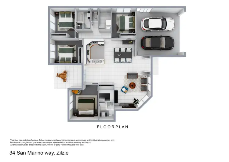 Floorplan of Homely house listing, 34 San Marino Way, Zilzie QLD 4710