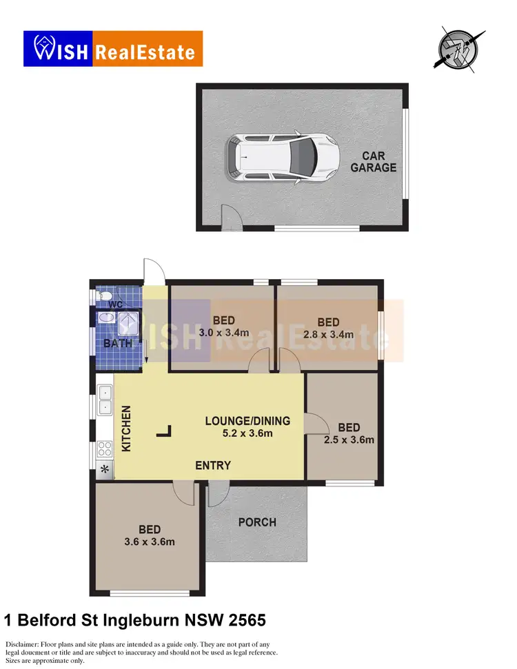 Floorplan of Homely house listing, 1 Belford Street, Ingleburn NSW 2565