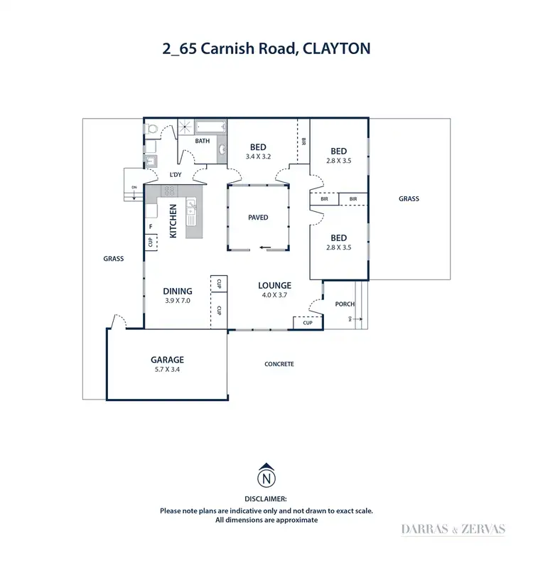 Floorplan of Homely unit listing, 2/65 Carinish Rd, Clayton VIC 3168