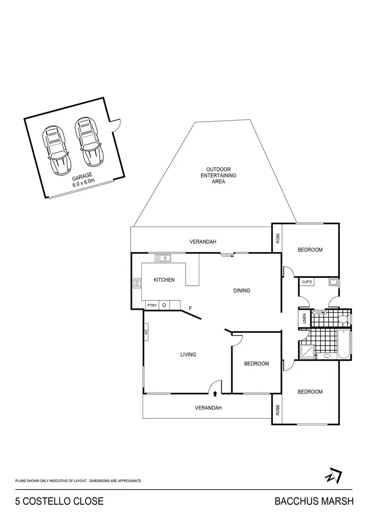 Floorplan of Homely house listing, 5 Costello Close, Bacchus Marsh VIC 3340