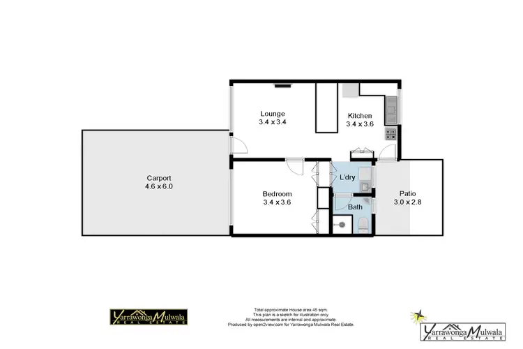 Floorplan of Homely unit listing, 2 / 70 Dunlop Street, Yarrawonga VIC 3730