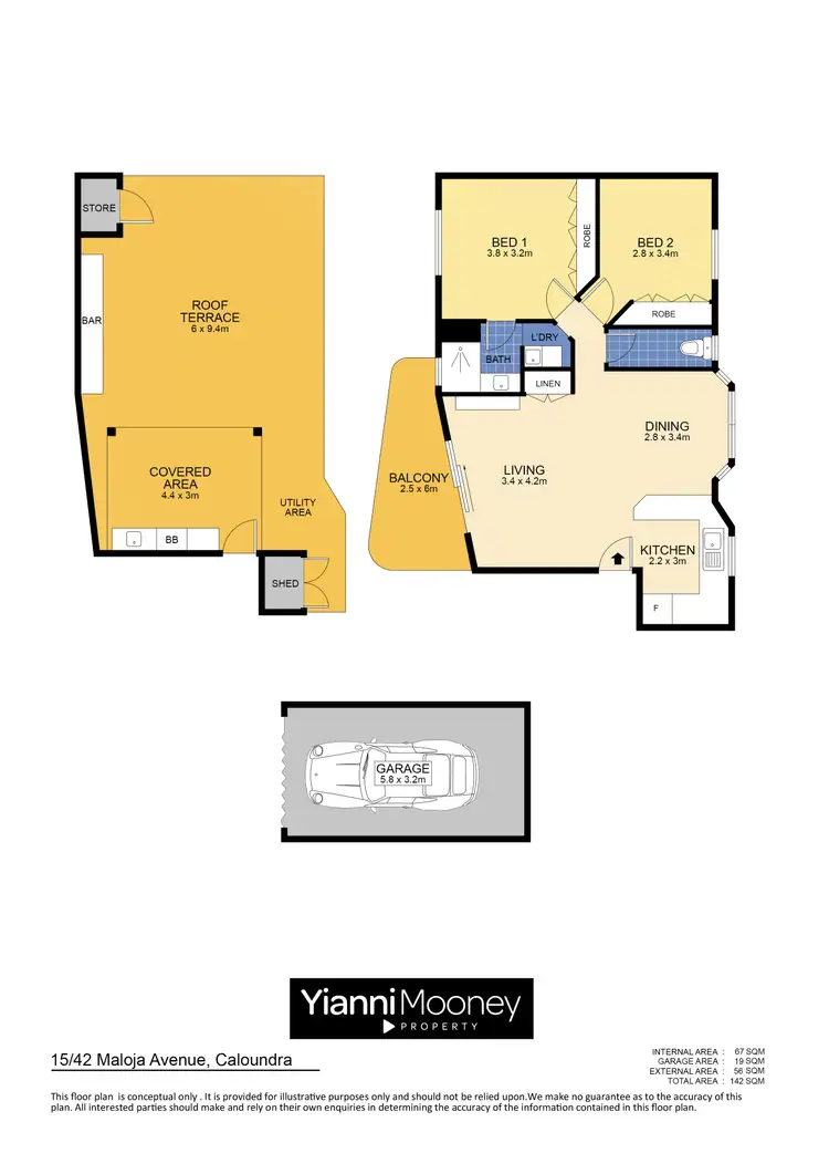 Floorplan of Homely unit listing, 15/42 Maloja Avenue, Caloundra QLD 4551