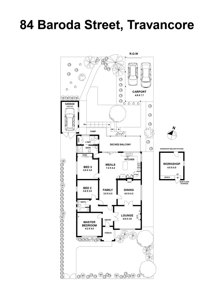 Floorplan of Homely house listing, 84 Baroda Street, Travancore VIC 3032