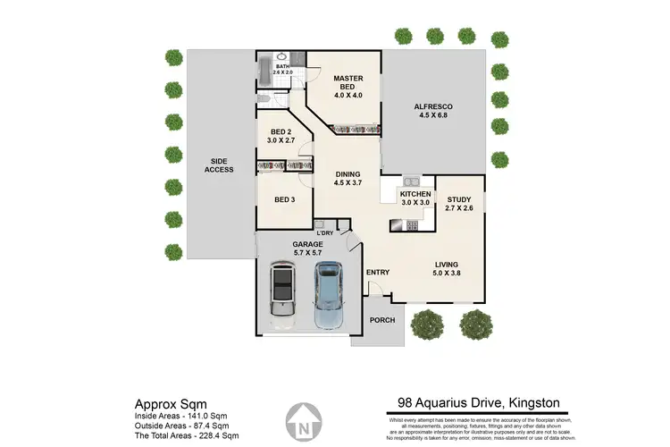 Floorplan of Homely house listing, 98 Aquarius Drive, Kingston QLD 4114