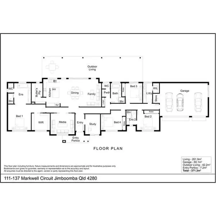 Floorplan of Homely rural property listing, 111-137 Markwell Circuit, Jimboomba QLD 4280