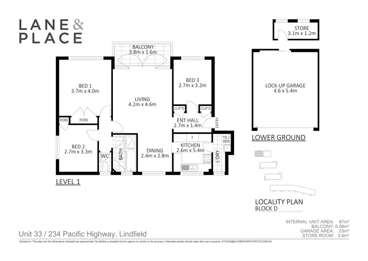 Floorplan of Homely apartment listing, 33/234 Pacific Highway, Lindfield NSW 2070