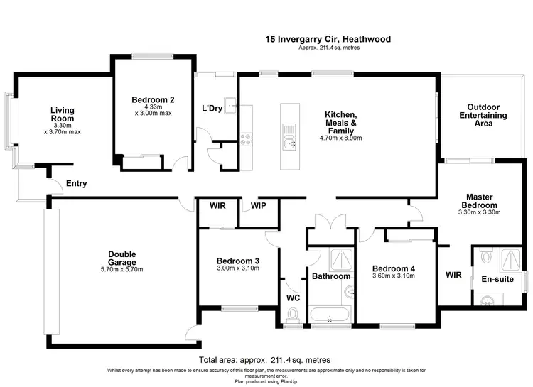 Floorplan of Homely house listing, 15 Invergarry Circuit, Heathwood QLD 4110
