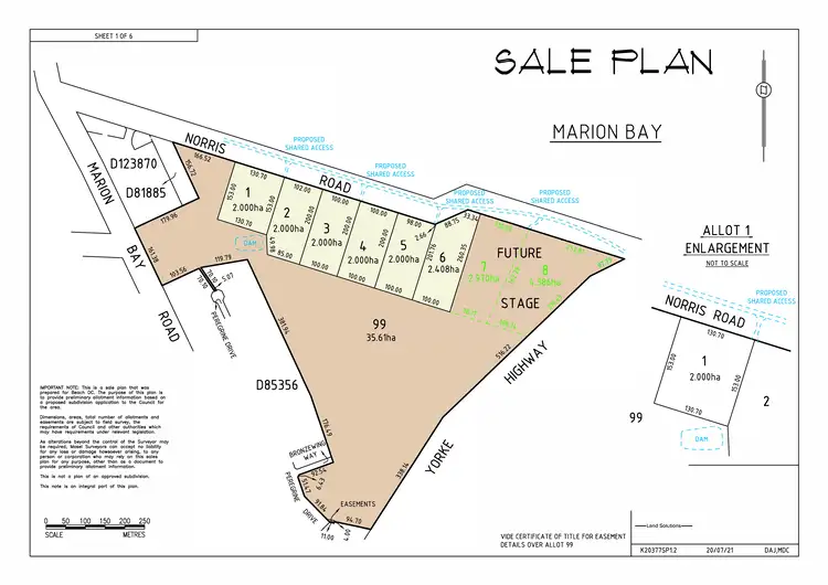 Floorplan of Homely land listing, 2 Norris Road, Marion Bay SA 5575