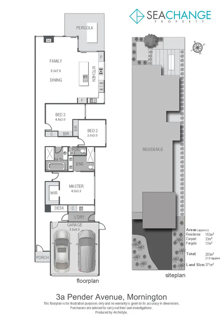 Floorplan of Homely house listing, 3a Pender Avenue, Mornington VIC 3931