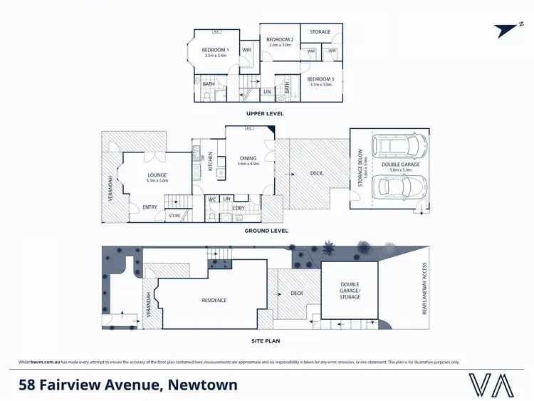Floorplan of Homely townhouse listing, 58 Fairview Avenue, Newtown VIC 3220