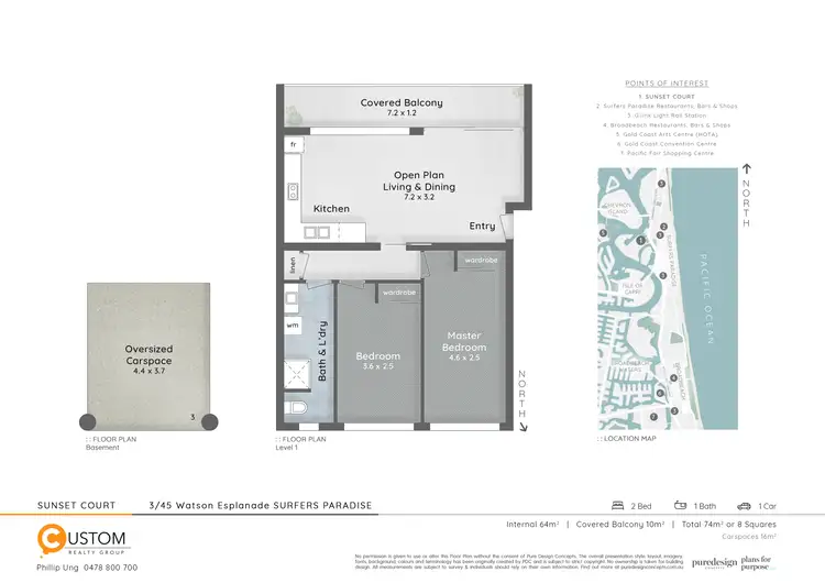 Floorplan of Homely unit listing, 3/45 WATSON ESPLANADE, Surfers Paradise QLD 4217