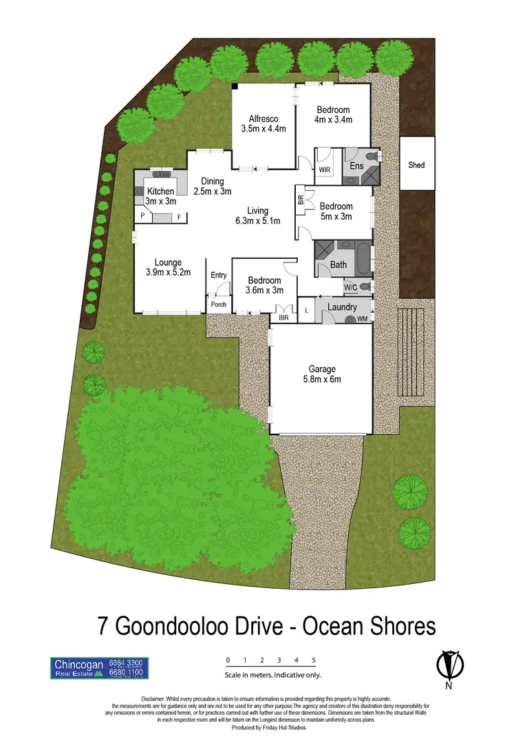 Floorplan of Homely house listing, 7 Goondooloo Drive, Ocean Shores NSW 2483