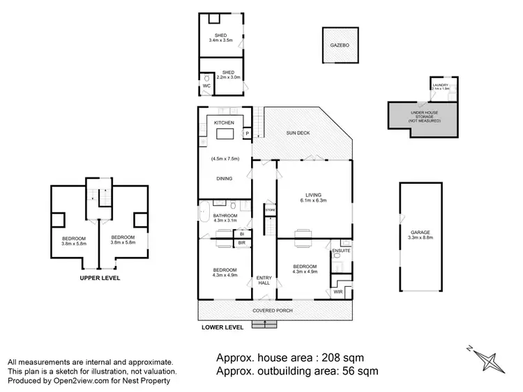 Floorplan of Homely house listing, 15 Carr Street, North Hobart TAS 7000