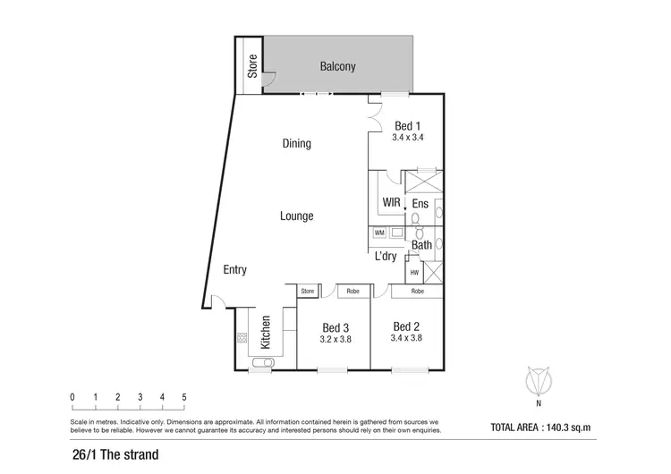 Floorplan of Homely apartment listing, 26/1 The Strand, Townsville City QLD 4810