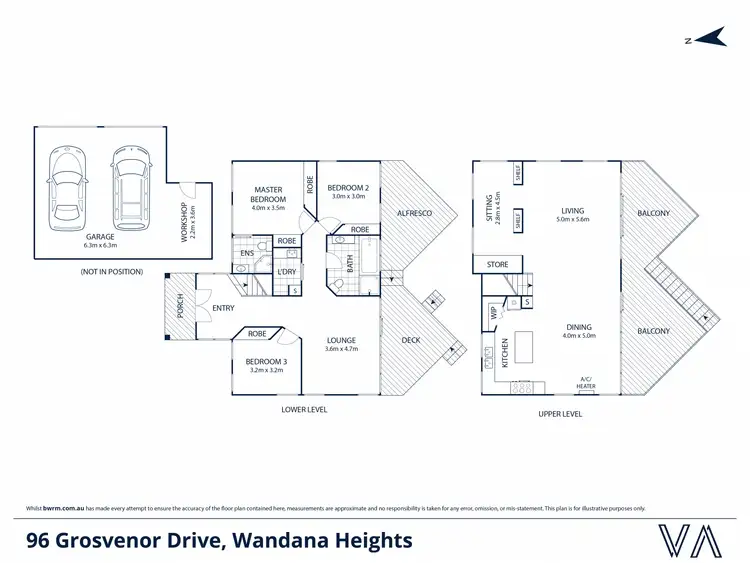 Floorplan of Homely house listing, 96 Grosvenor Drive, Wandana Heights VIC 3216