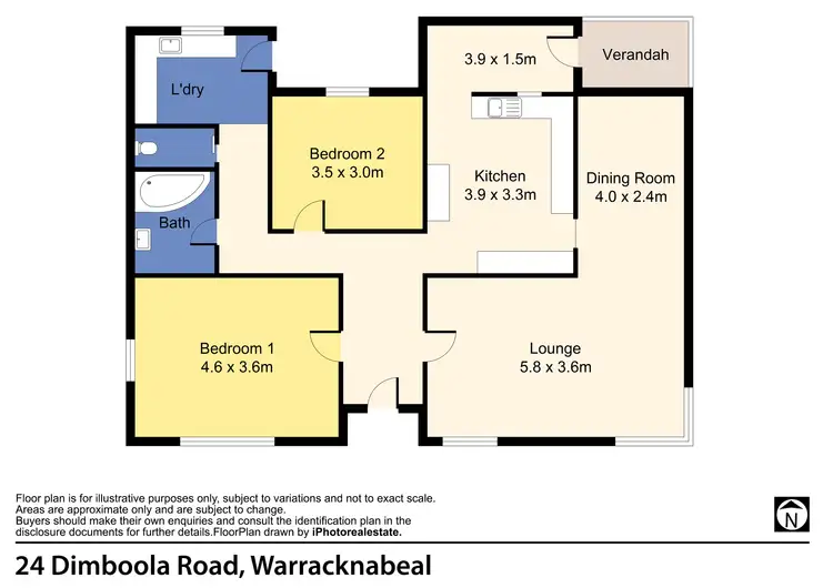Floorplan of Homely house listing, 24 Dimboola Road, Warracknabeal VIC 3393