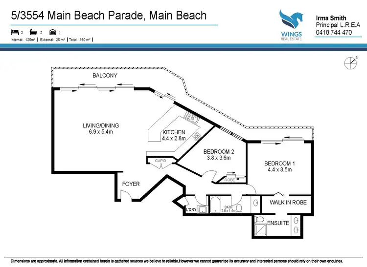 Floorplan of Homely apartment listing, 5/3554 Main Beach Parade, Main Beach QLD 4217