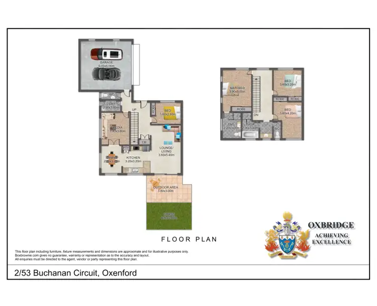 Floorplan of Homely semi-detached listing, Townhouse 2/53 Buchanan Circuit, Oxenford QLD 4210
