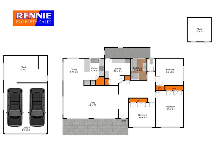 Floorplan of Homely house listing, 206 Princes Street, Traralgon VIC 3844