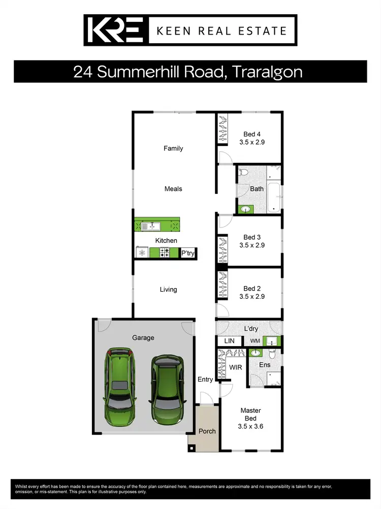 Floorplan of Homely house listing, 24 Summerhill Road, Traralgon VIC 3844