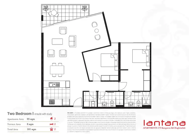 Floorplan of Homely apartment listing, 305/175 kangaroo Road, Hughesdale VIC 3166