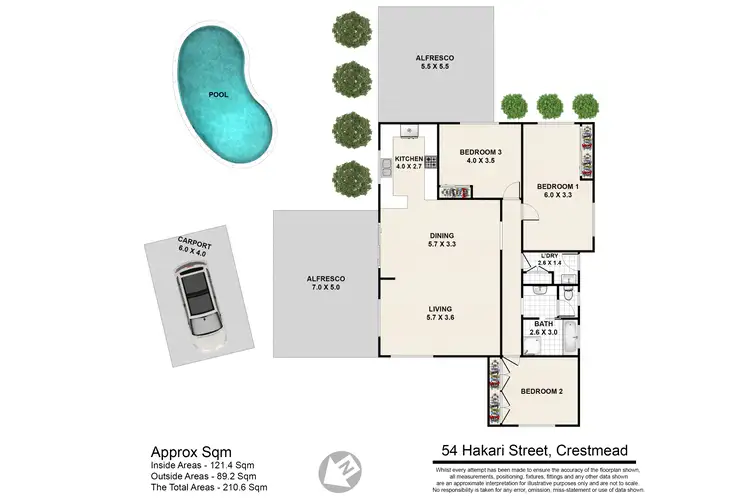 Floorplan of Homely house listing, 54 Hakari Street, Crestmead QLD 4132