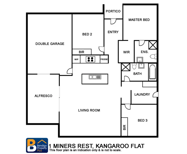 Floorplan of Homely house listing, 1 Miners Rest, Kangaroo Flat VIC 3555