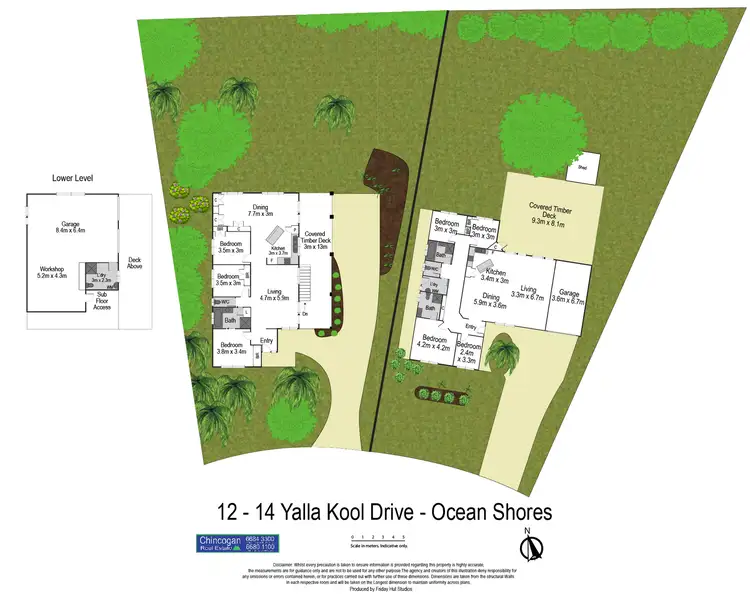 Floorplan of Homely house listing, 12 and 14 Yalla Kool Drive, Ocean Shores NSW 2483