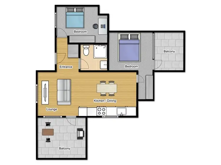 Floorplan of Homely apartment listing, 206/907 Dandenong Road, Malvern East VIC 3145