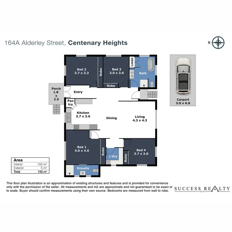 Floorplan of Homely house listing, 164 Alderley Street, Centenary Heights QLD 4350
