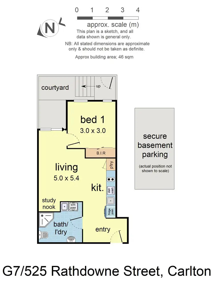Floorplan of Homely apartment listing, G07/525 Rathdowne Street, Carlton VIC 3053
