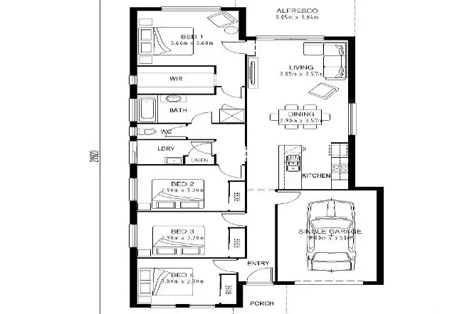 Floorplan of Homely house listing, 25 Songbird Circuit, Jimboomba QLD 4280